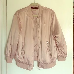 Baby Pink Zara Bomber Jacket